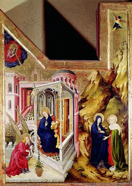 Altarpiece of the Chartreuse de Champmol, left hand side depicting the Annunciation
