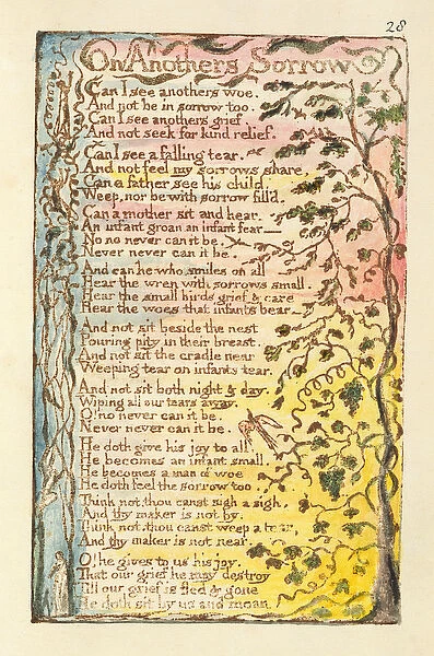 On Anothers Sorrow, illustration from Songs of Innocence and of Experience