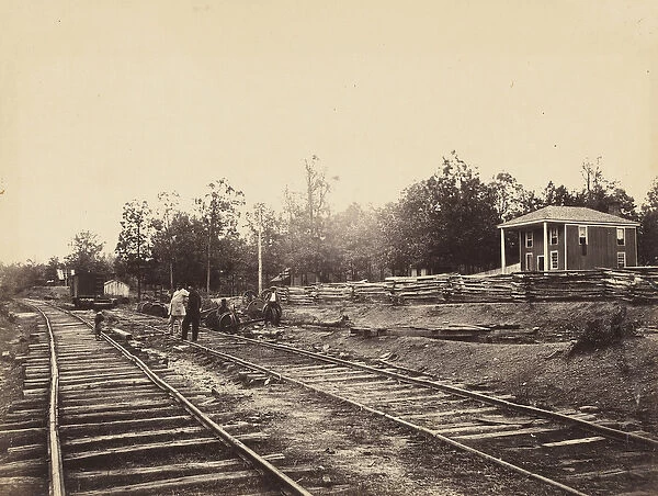 Appomattox Station, Virginia. April 1865 (albumen print mounted on wove paper)