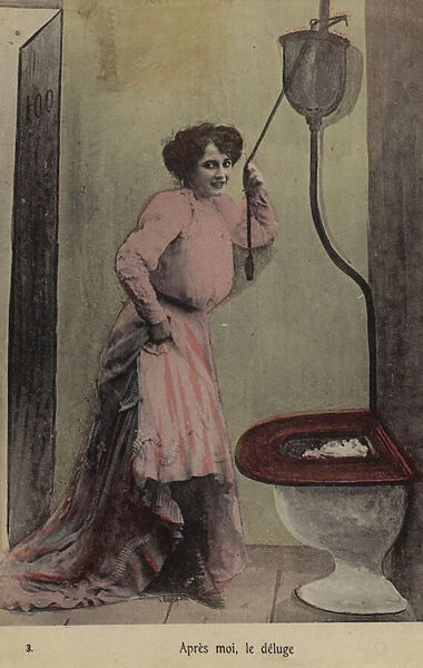 Apres Moi, Le Deluge; Girl in lavatory (photo)