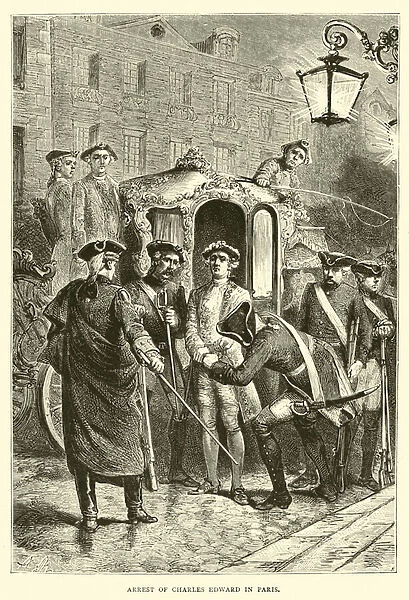 Arrest of Charles Edward in Paris (engraving)