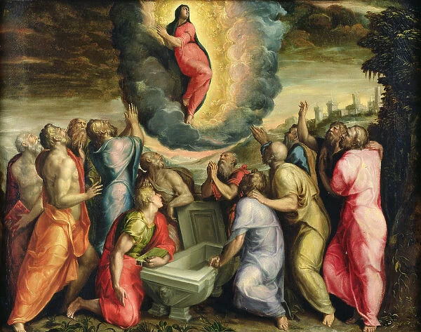 The Assumption of the Virgin (oil on panel)