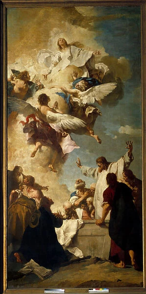 Assumption of the Virgin. Painting by Piazzetta Giambattista (1682-1754), 1735