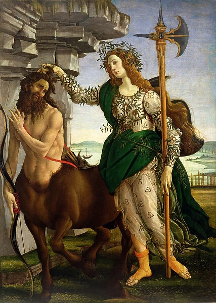 Athena and the Centaur, c. 1480 (tempera on panel)