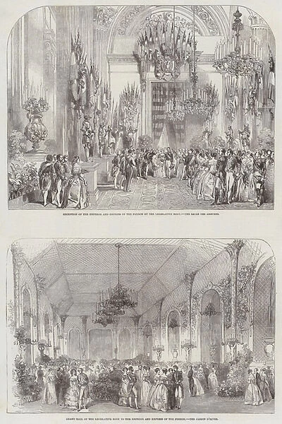 Ball of the Legislative Body to the Emperor and the Empress of the French (engraving)