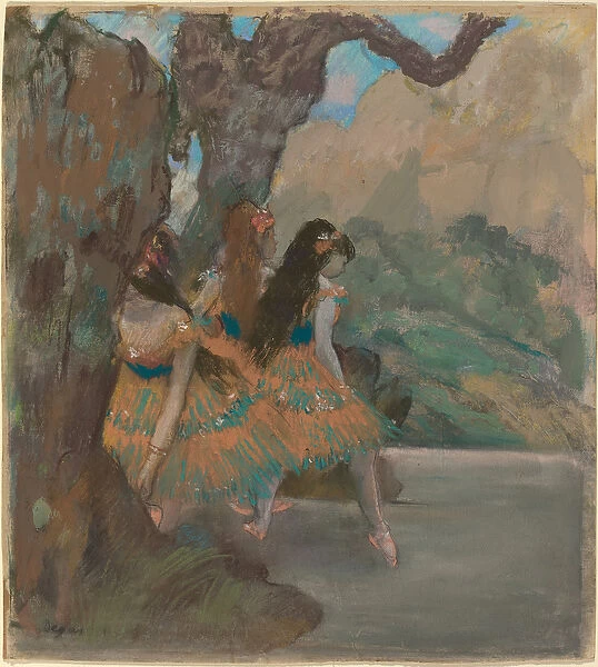 The Ballet Dancers, c. 1877 (pastel and gouache over monotype)