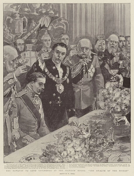 The Banquet to Lord Kitchener at the Mansion House, 'The Health of the Sirdar'(litho)