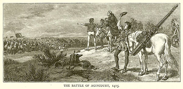 The Battle of Agincourt, 1415 (engraving)