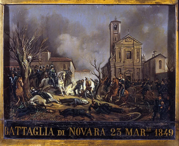 The Battle of Novara (Novara), March 23, 1849, between the Austrian troops of Joseph