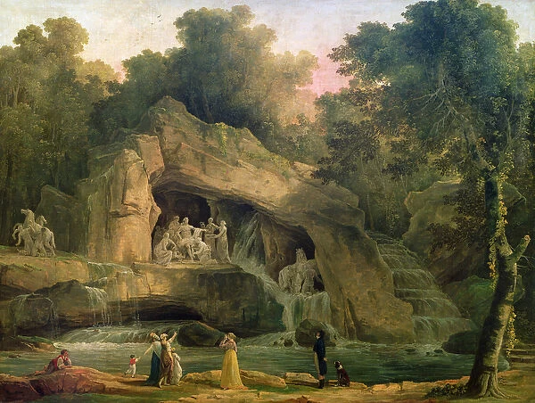The Bosquet des Bains d Apollo (oil on canvas)