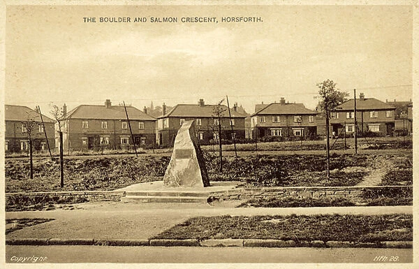 The Boulder and Salmon Crescent, Horsforth (b  /  w photo)
