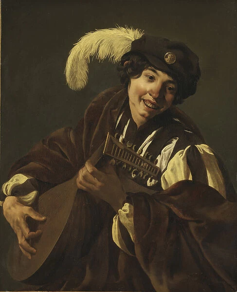 Boy playing the Lute, 1620s (oil on canvas)