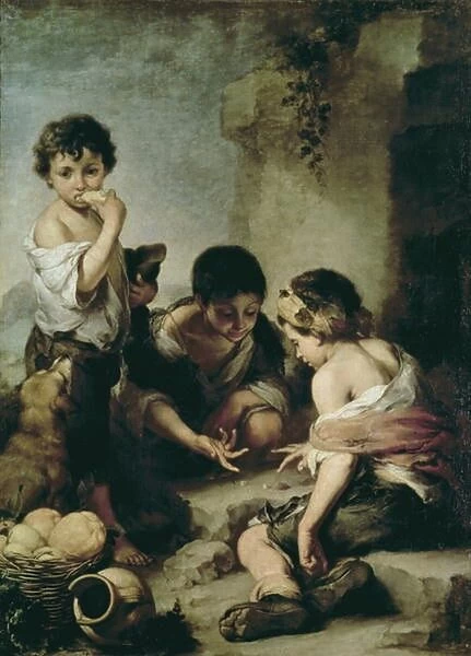 Boys Playing Dice, c. 1670-75 (oil on canvas)