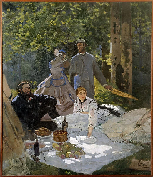 The breakfast on the grass (portrait of Frederic Bazille (1841-1870) in the centre