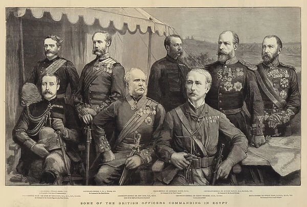 Some of the British Officers commanding in Egypt (engraving)