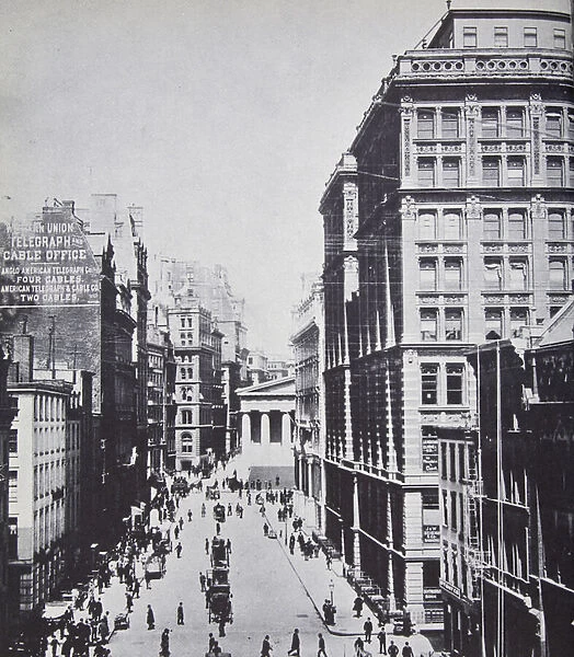 Broad Street, looking towards Wall Street, New York, 1893 (b  /  w photo)