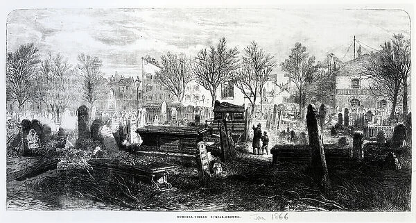 Bunhill Fields, January 1866 (engraving)