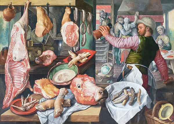 Butcher shop, 1568, Joachim Beuckelaer (oil on canvas)