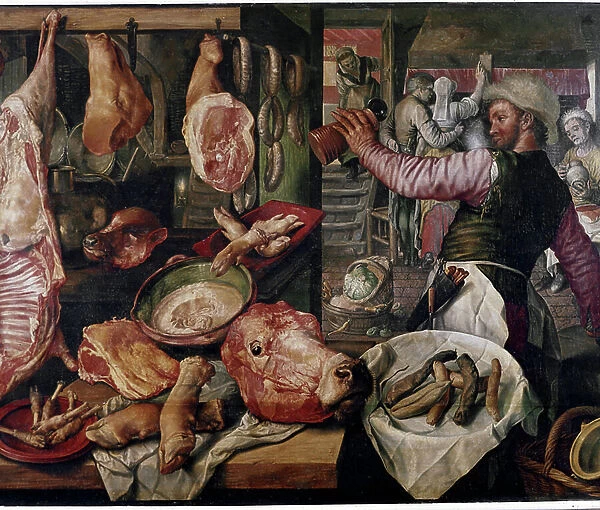 Butcher's shop. (Meat market). Particular, 1586 (Oil on canvas)