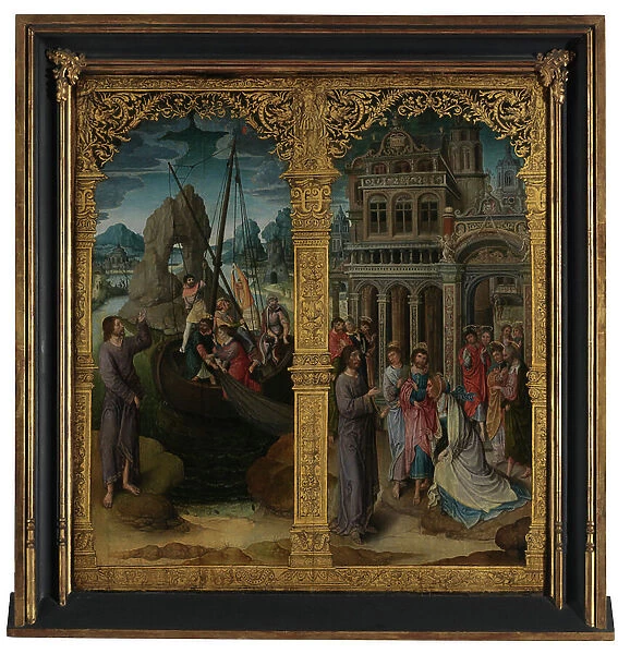 The Calling of Peter and the Healing of Hemorroissa (oil on panel)