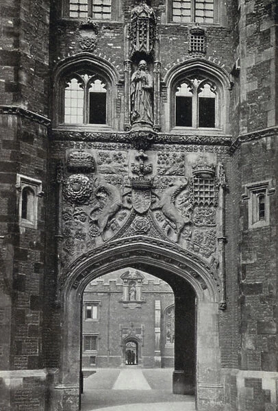 Cambridge: Gate of Entrance, St Johns College (b  /  w photo)