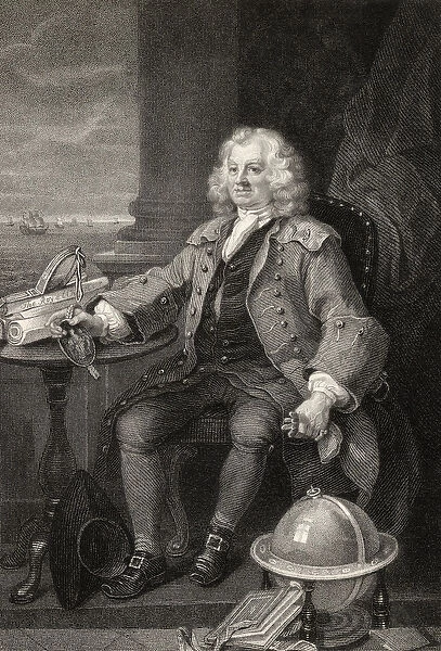Captain Thomas Coram, engraved by Benjamin Holl, from The Works of Hogarth