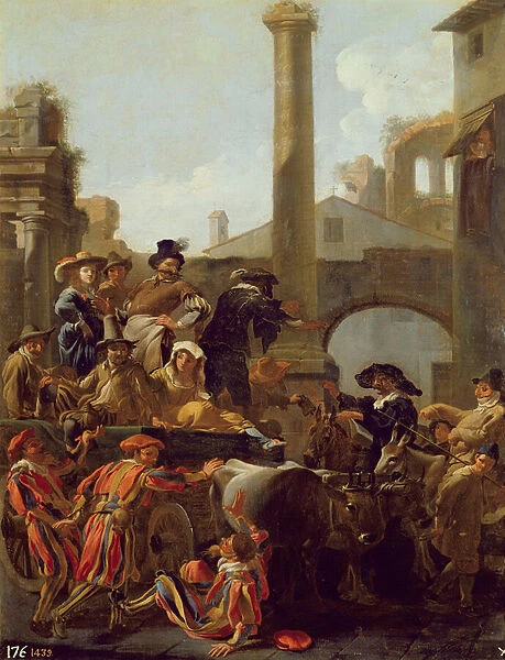 Carnival Time in Rome, 1653 (oil on canvas)