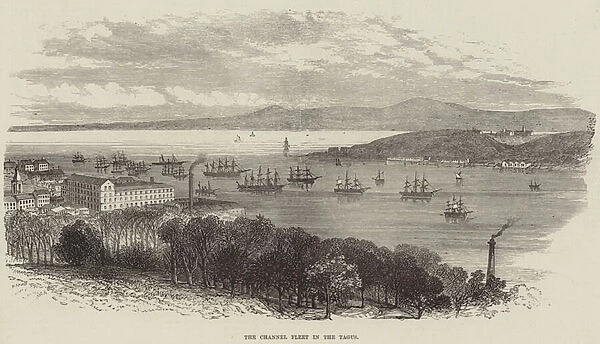 The Channel Fleet in the Tagus (engraving)