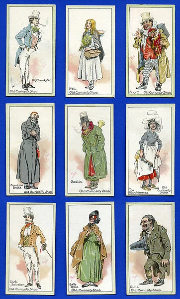 Characters from The Old Curiosity Shop, by Charles Dickens, 1923 (colour litho)