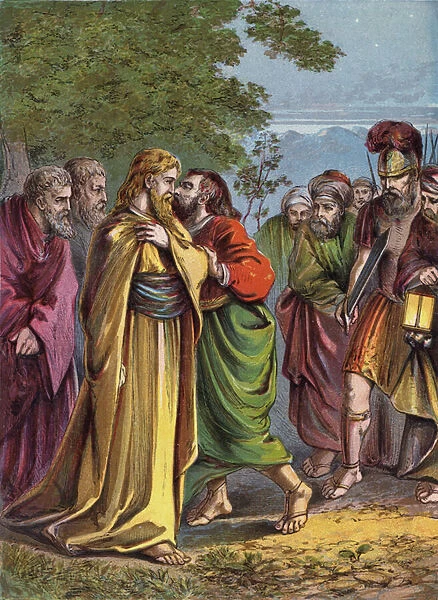 Christ betrayed by Judas (chromolitho)