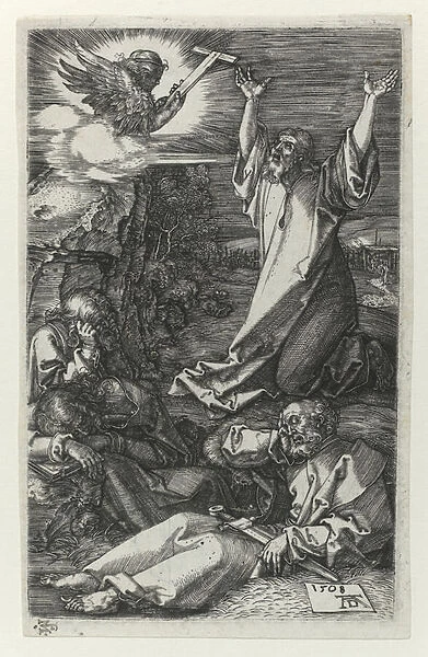 Christ in the garden of olive trees, 1508 (Burin engraving on copper)