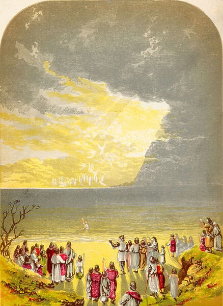 Christian Crossing the River, from The Pilgrims Progress by John Bunyan