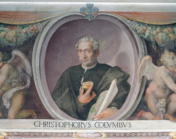 Christopher Columbus, in the Sala del Mappamondo (fresco)