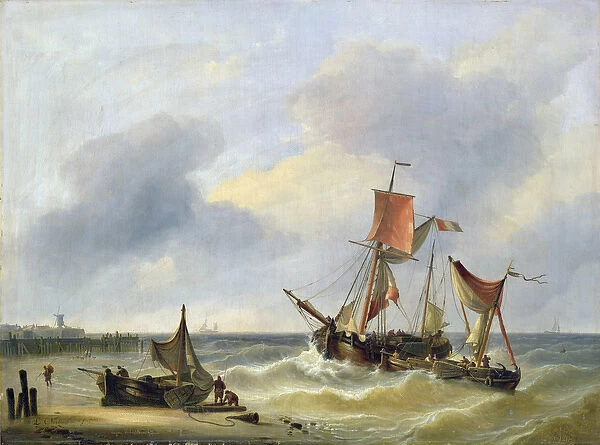 Coastal View, 1833 (oil on canvas)