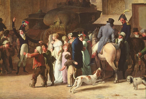 The Conscripts of 1807 Marching Past the Gate of Saint-Denis, detail of spectators