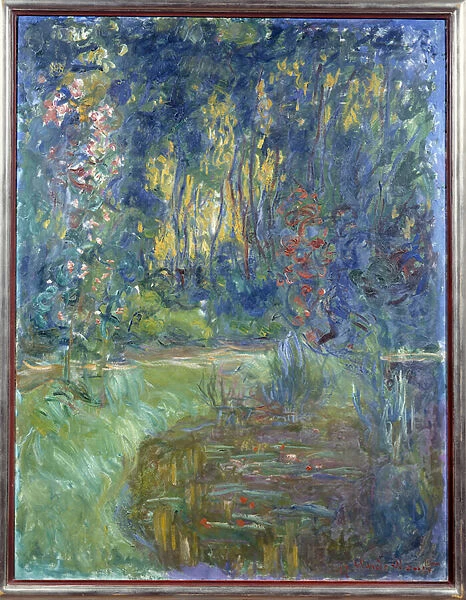 A corner of Givernys pond. Painting by Claude Monet (1840-1926), 1919. Oil on canvas