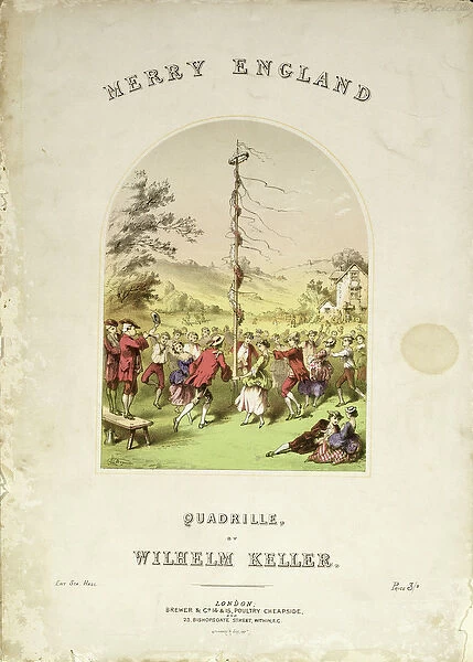 Front cover of the music cover for Merry England