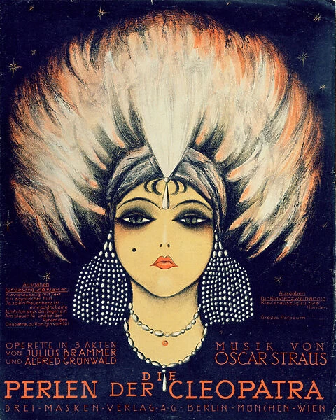 Cover for Score of Die Perlen der Cleopatra, operetta by Oscar Straus