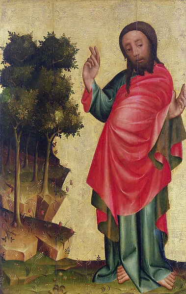 The Creation of dry land and vegetation, detail from The Grabow Altarpiece, 1379-83