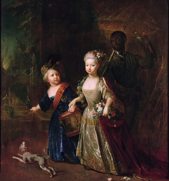 Crown Prince Frederick II with his sister Wilhelmine, 1714 (oil on panel)