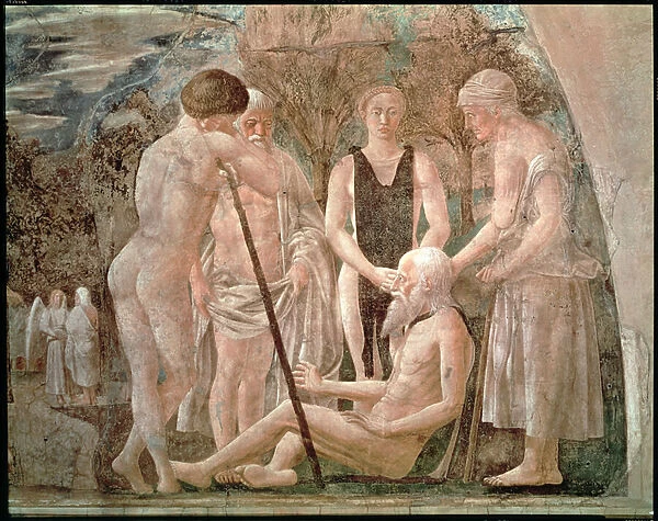 The Death of Adam, from the Legend of the True Cross cycle, completed 1464 (fresco)