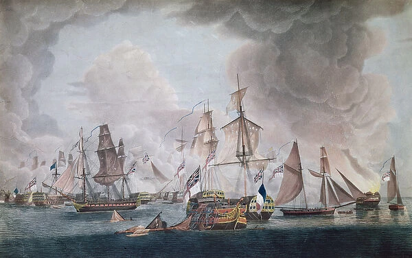 The Defeat of the Combined Forces of France and Spain at the Battle of Trafalgar in 1805