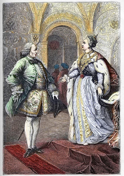 Denis Diderot (1713-1784) and Impress Catherine II (1729-1796