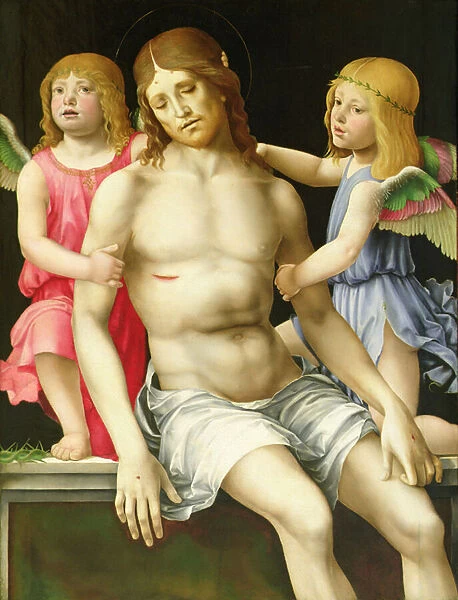 Deposition (Dead Christ between to Angels), c. 1490 (oil on panel)