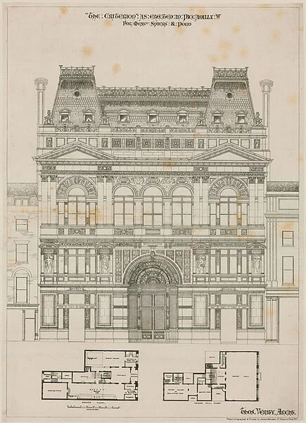 Design for The Criterion Theatre, London (engraving)