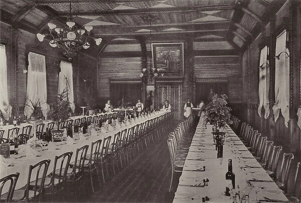Dining Room at the Stalheim Hotel (b  /  w photo)