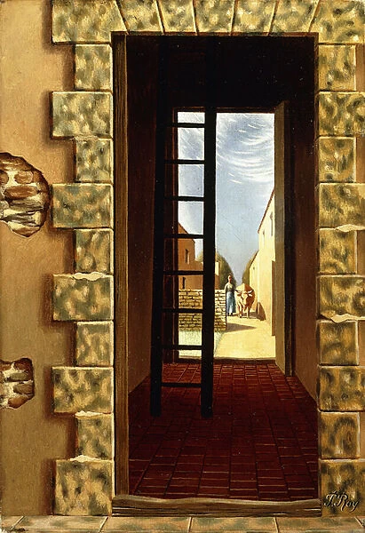 The Doorway; La Porte, (oil on canvas)