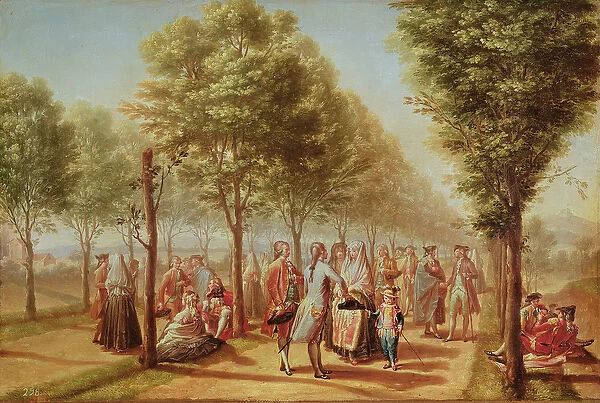 El Paseo de las Delicias, Madrid, 1785-6 (oil on canvas) (see also 109923)