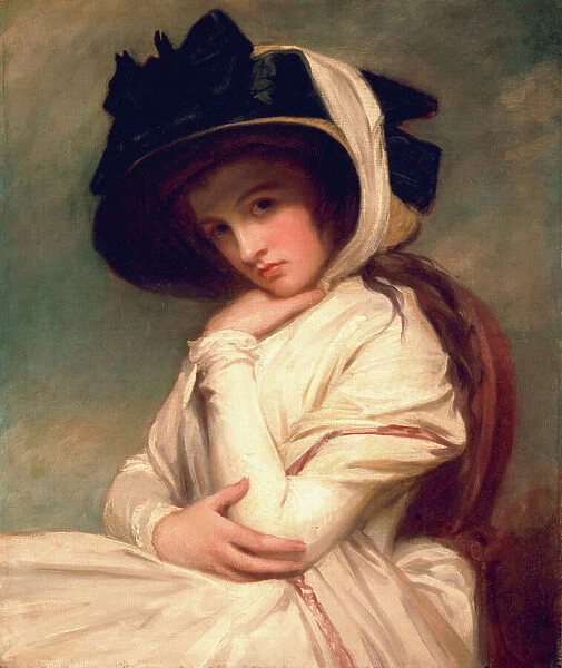 Emma Hart, later Lady Hamilton, in a straw hat, c. 1782-94 (oil on canvas)