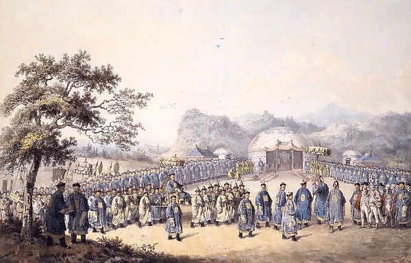 The Emperor of China Receiving the Embassy of Lord Macarthney (1737-1806) 1795 (pen & ink